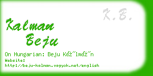 kalman beju business card